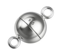 My-Bead Fermoir magnétique en argent sterling 925 Ø 8 mm pour chaînes bracelets colliers remplacement et réparation aimant à bille accessoires de bijoux DIY