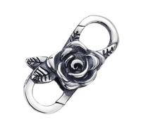 My-Bead Fermoir mousqueton double 20mm Rose romantique Argent 925 pour colliers bracelet Qualité par bijoutier DIY