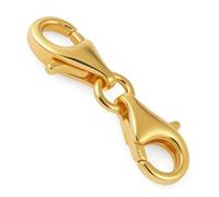 My-Bead fermoir mousqueton double 24mm Argent 925 plaqué or 24ct pour chaînes et bracelets Qualité par bijoutier