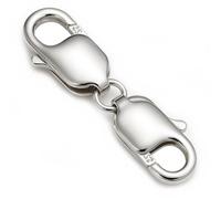 My-Bead Fermoir Mousqueton Double Argent 925 Sterling avec Poinçon 25 mm Connecteur Bijoux Accessoires pour Chaînes Colliers Bracelets DIY bijoux fantaisie