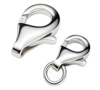 My-Bead Fermoir Mousqueton grande 16mm Argent 925 pour bracelets et colliers Qualité par Bijoutier DIY