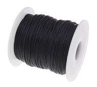 My-Bead Rouleau de Cordon en Coton tressé ciré Noir Ø 1 mm Bobine de 90m pour la création de Bijoux DIY