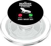 My Bearded Dragon is Calling and I Must Go Dragon Barbus PopSockets PopGrip pour MagSafe