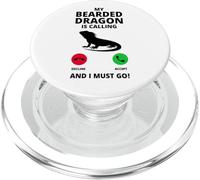 My Bearded Dragon is Calling and I Must Go Dragon Barbus PopSockets PopGrip pour MagSafe