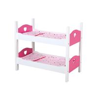 My Beautiful Dollsroom 551-0307 Lit superposé pour poupée avec 2 Matelas, 2 oreillers et 2 couvertures, pour Enfants à partir de 3 Ans, env. 54 x 29 x 43 cm