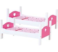 My Beautiful Dollsroom 551-0307 Lit superposé pour poupée avec 2 Matelas, 2 oreillers et 2 couvertures, pour Enfants à partir de 3 Ans, env. 54 x 29 x 43 cm