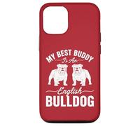 My Best Buddy Is An English Bulldog - Amoureux des chiens Coque pour iPhone 12/12 Pro