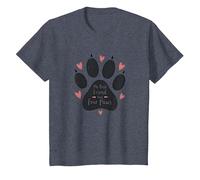 My Best Friend Has Four Paws - Pet Love Paw T-Shirt, Enfant, Bleu Chiné, 8 Ans