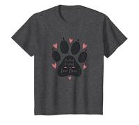 My Best Friend Has Four Paws - Pet Love Paw T-Shirt, Enfant, Chiné Foncé, 6 Ans
