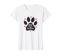 My Best Friend Has Four Paws - Pet Love Paw T-Shirt, Femme, Blanc, S