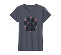 My Best Friend Has Four Paws - Pet Love Paw T-Shirt, Femme, Bleu Chiné, XXL