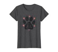 My Best Friend Has Four Paws - Pet Love Paw T-Shirt, Femme, Chiné Foncé, XL