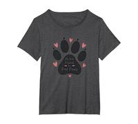 My Best Friend Has Four Paws - Pet Love Paw T-Shirt, Femme Grandes Tailles, Chiné Foncé, 5X