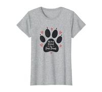 My Best Friend Has Four Paws - Pet Love Paw T-Shirt, Femme, Gris Chiné, 3XL