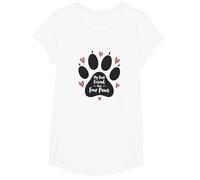 My Best Friend Has Four Paws - Pet Love Paw T-Shirt, Fille, Blanc, L