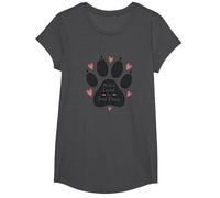 My Best Friend Has Four Paws - Pet Love Paw T-Shirt, Fille, Chiné Foncé, L