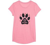 My Best Friend Has Four Paws - Pet Love Paw T-Shirt, Fille, Rose, M