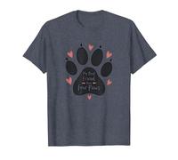 My Best Friend Has Four Paws - Pet Love Paw T-Shirt, Homme, Bleu Chiné, M