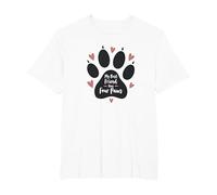 My Best Friend Has Four Paws - Pet Love Paw T-Shirt, Homme Grandes Tailles, Blanc, 6X Tall