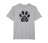 My Best Friend Has Four Paws - Pet Love Paw T-Shirt, Homme Grandes Tailles, Gris Chiné, 4X Tall