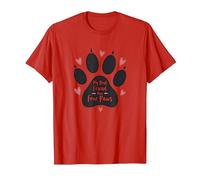 My Best Friend Has Four Paws - Pet Love Paw T-Shirt, Homme, Rouge, XXL