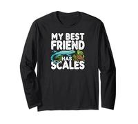 My Best Friend Has Scales Reptile Pet Lover Gecko Turtle Manche Longue