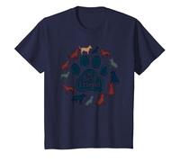 My Best Friend Impression de Patte de Chien Inscription en Anglais « My Best Friend » T-Shirt, Enfant, Bleu Marine, 10 Ans