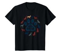 My Best Friend Impression de Patte de Chien Inscription en Anglais « My Best Friend » T-Shirt, Enfant, Noir, 10 Ans
