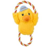 My Bestie Mini canard à tirer pour chien de petite race - Jouet à mâcher en peluche douce pour chiots et petits chiens, joli motif canard jaune, jouet interactif durable à tirer et à tirer pour la