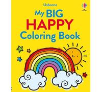My Big Happy Coloring Book – Plus de 90 pages d'animaux pour enfants 3-5 ans – Usborne