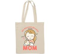 My Biggest Reason for Living Calls Me Mom Sac fourre-tout en coton naturel Blanc