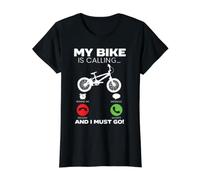 My Bike is Calling and I Must Go Cyclist Lover Biker T-Shirt Graphique avec Valeur
