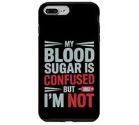 My Blood Sugar is Confused But I’M Not Funny Diabetes Quote Coque pour iPhone 7 Plus/8 Plus