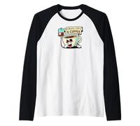My Blood Type is Coffee Funny Caffeine Lover Design Manche Raglan