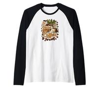 My Blood Type is Coffee Funny Caffeine Lover Design Manche Raglan