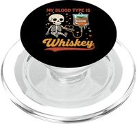 My Blood Type is Whiskey Skeleton IV Sac PopSockets PopGrip pour MagSafe