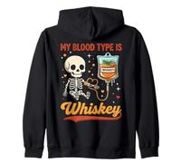 My Blood Type is Whiskey Skeleton IV Sac Sweat à Capuche