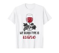 My Blood Type is Wine Funny Sarcastic Wine Lovers Drinking T-Shirt