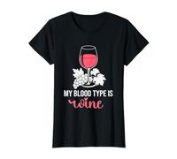 My Blood Type is Wine Funny Sarcastic Wine Lovers Drinking T-Shirt