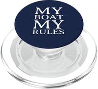 My Boat My Rules! (Blanc) Capitaine Bateau et Voile PopSockets PopGrip pour MagSafe