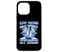 My Boat My Rules Boating Captain Boater Style années 90 Coque pour iPhone 13 Pro Max