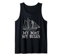 My Boat My Rules Funny Pirate Ship Boat Captain Sailing Débardeur