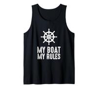 My Boat My Rules Mon Bateau Mes règles Captain Boot Débardeur