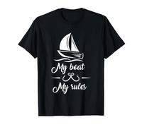 My Boat My Rules Mon Bateau Mes règles Captain Boot T-Shirt
