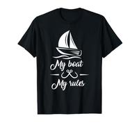 My Boat My Rules Mon Bateau Mes règles Captain Boot T-Shirt Graphique avec Valeur