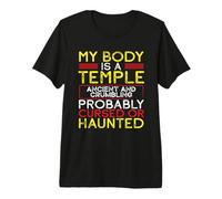 My Body a Temple Ancient Crumbling Maudit Sarcasme hanté T-Shirt Haut de Gamme