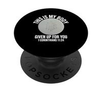 My Body Given Up for You Catholic Mass Eucharistie Host PopSockets PopGrip Adhésif