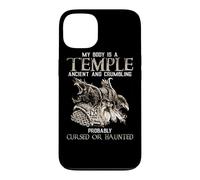My Body is A Temple Ancient Crumbling Probably Cursed Coque pour iPhone 13