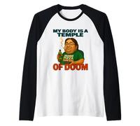 My Body is A Temple of Doom Humour de Jeu Amusant Manche Raglan