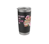 My Books Are Calling Me - Women's Cute Book Reader Gobelet isotherme en acier inoxydable double paroi